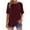 Wine, variant on Horkkom Short Sleeve Shirts for Women Crew Neck Solid Color T Shirts Causal Loose Comfy Undershirt L, Gifts for Women