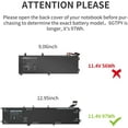 thumbnail image 3 of 6GTPY Battery for OEM Dell XPS 15 9570 9560 9550 7590 Precsion 5530 5520 5510, 3 of 6