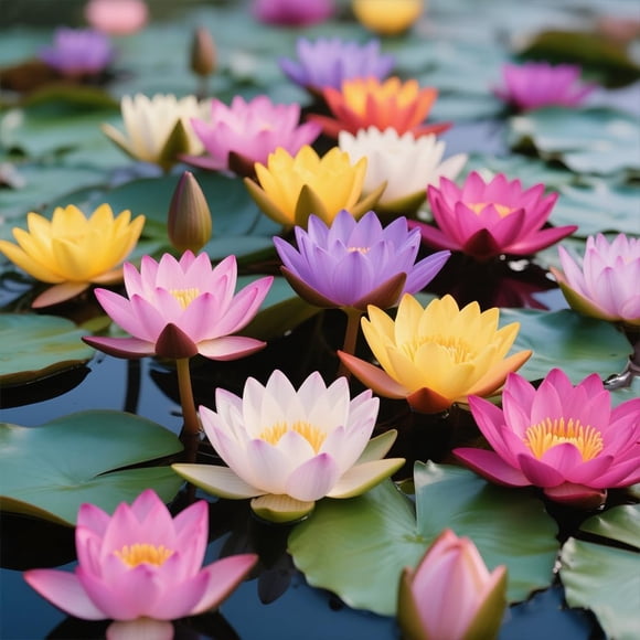 GSDWIUEW 40Pcs Mixed Bowl Lotus Seeds, Lotus Flower Seeds, High Germination Rate Lotus Seeds for Planting Indoor, Outdoor, Home, Garden