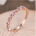 thumbnail image 3 of Wedding Engagement Ring Amethyst Band Stacking Matching Band Promise Ring 925 Sterling Silver Rose Gold Plated Gemstone Jewelry For Women Gift, 3 of 5
