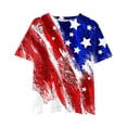 thumbnail image 3 of Gibobby Camisa Día de la Independencia para niños pequeños 4 de julio Camisetas estampadas con gráficos en 3D Niños Niñas Novedad Camisetas de manga corta Unisex Casual Tops （Rojo， 7-8 Años), 3 of 4