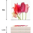 thumbnail image 3 of FMSHPON Image of Tulips, Pink Flower Florals Set of 6 Coaster for Drinks, Absorbent Ceramic Stone Coasters Cup Mat with Cork Base for Home Kitchen Room Coffee Table Bar Decor, 3 of 4