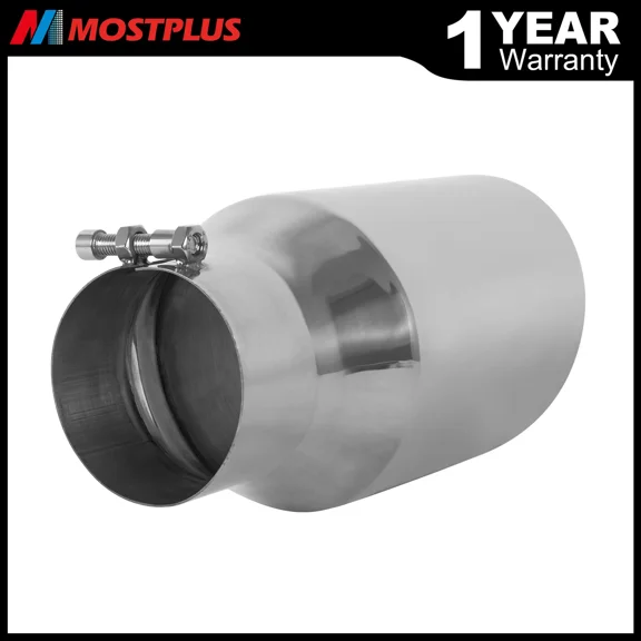 MOSTPLUS 4" Inlet 6" Outlet 12 Inch Long Truck Diesel Bolt On Exhaust Tip Stainless Steel