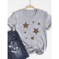 thumbnail image 3 of Camiseta básica para mujer, ropa estampada, camiseta de leopardo, corazón de amor, tendencia, Top bonito de verano, Camiseta estampada de manga corta a la moda, 3 of 5