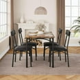 thumbnail image 1 of Royalbelle Dining Table Set for 4,5 Piece Kitchen Table with 4 UpholsteRed Chairs,Wood Rectangular Dining Table and Chairs Set,for Apartment,Dinner,Retro, 1 of 8