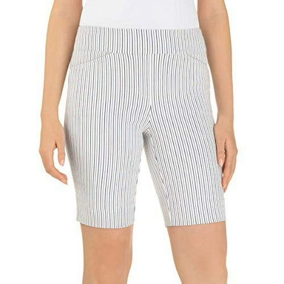 Hilary Radley Women's Bermuda Short (Off White/Blue, Medium)