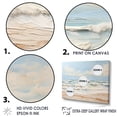 thumbnail image 3 of Designart "Contemporary Beach In Beige And Blue Hues" Coastal Ocean Floater Framed Canvas Wall Art, 3 of 5