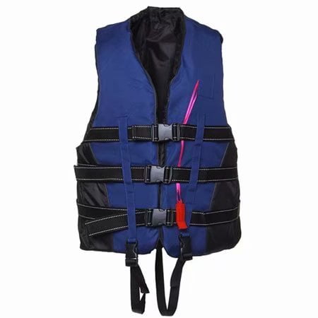Personal Flotation Device Life Vest with Hi-Visibility Reflective Panels and Threading by Crown Sporting Goods Adult Jet... by