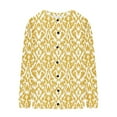 thumbnail image 5 of Idoravan Womens Cardigans Dressy Casual with Buttons Ladies' Casual Printed Knitted Cardigan With Button Up Jacket And Top Yellow XXL, 5 of 5