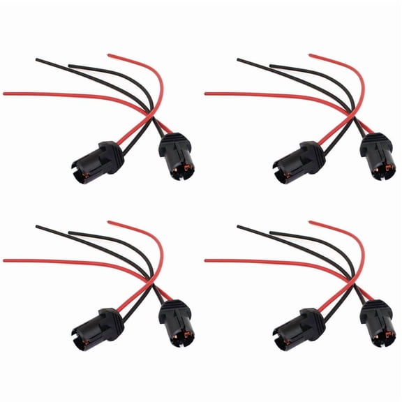 8 Pieces T10 W5W 168 194 Car Lamp Bulb Socket Socket for Glass Socket Parking Light Socket Connector Black