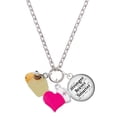 thumbnail image 1 of Delight Jewelry Resin Ram - Hot Pink Heart Nurse Strong Zoe Necklace, 1 of 4