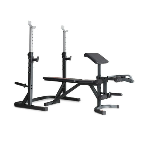 Weider Attack Series Olympic Bench and Rack, 610 Lb. Weight Capacity