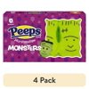 (4 pack) PEEPS® Marshmallow Monsters, Halloween Candy - 3 Count (1.5 Ounces)