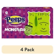 (4 pack) PEEPS® Marshmallow Monsters, Halloween Candy - 3 Count (1.5 Ounces)