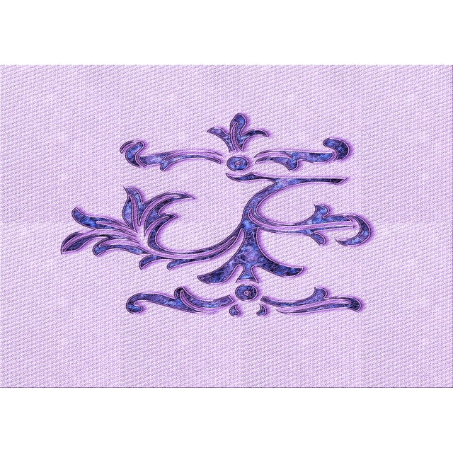 Ahgly Company Machine Washable Indoor Rectangle Transitional Heliotrope Purple Area Rugs, 4' x 6'