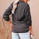 thumbnail image 2 of Blusa Manga larga Cuello en V Hilo con cremallera Color puro Camiseta casual de moda para mujer, 2 of 5