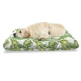 thumbnail image 1 of Jungle Pet Bed, Bamboo Palm Plants Jungle Colored Exotic Leaf Foliage Tropical Forest Theme, Resistant Pad for Dogs and Cats Cushion with Removable Cover, 24" x 39", Lime and Fern Green, by Ambesonne, 1 of 4
