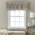 thumbnail image 3 of Country Star Plaid Kitchen Curtain Valances for Windows Farmhouse Short Curtains, Black Retro American Farm Barn Berry Rod Pocket Valance Curtain for Bedroom Cafe Living Room 60"x18", 3 of 8