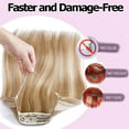 thumbnail image 5 of SEGO Wire Hair Extensions 100% Human Hair Straight Hair Extensions 16inch-22inch Light Blonde Highlighted Golden Blonde Invisible Wire Fish Line Hair Extensions Straight Human Hair Extensions, 5 of 9