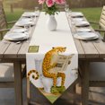 thumbnail image 6 of Abstract Printed Table Runner Linen Burlap Table Runner 70 Inches Long Modern On Toilet Dresser Scarves for Kitchen Island Coffee Dining Room Party Wedding Banquet Holiday Decoration 13"x70", 6 of 8