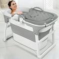 thumbnail image 2 of 40.6 Inch Portable Folding Bathtub with Ergonomic Seat & Massage Roller - Large Collapsible Tub for Adults, Freestanding Soaking Spa, Effortless Storage, 2 of 8
