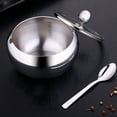 thumbnail image 2 of Flmtop Stainless Steel Sugar Salt Bowl Kitchen Seasoning Pot Container with Lid Spoon, 2 of 11