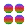 thumbnail image 2 of Balery 4 Pcs Rainbow Glitterleather Coasters Set, Drink Table Cup Coasters For Living Room Kitchen Coffee Decor, 2 of 9