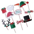 thumbnail image 2 of KAKOWELY Kit de accesorios para fotos navideñas, divertidos accesorios para selfies navideñas con pajita de plástico para adultos y niños, regalos de fiesta, suministros de decoración., 2 of 4