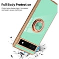 thumbnail image 3 of Compatible with Google Pixel 6A 5G Case Heart Plating Kickstand Mental Ring Luxury Elegant Case Camera Protector TPU Shockproof Protective Back Cover Designed for Google 6A 5G Case -Light Green, 3 of 12