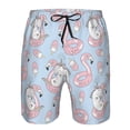 thumbnail image 4 of Kdxio Summer Cute Unicorns Pattern Mens Casual Shorts - Drawstring Summer Beach Sports Shorts for Men, 4 of 9