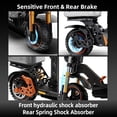 thumbnail image 3 of JUN LING Electric Scooter-1600W Motor 11" Off Road Tubeless Tires, up to 34MPH and 50Miles, E Scooter for Adults with Seat and Storage Box, 3 of 10