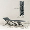 thumbnail image 2 of CoSoTower 26.8" Wide Folding Bed, Camping Cot for Adults with Mattress, Carry Bag, Max Load 330 LBS, Dark Grey, 2 of 7