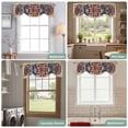 thumbnail image 6 of Tie Up Valances for Windows, Bohemian Adjustable Valance Curtains Window Treatment for Living Room/Bedroom, Blue Retro Boho Ethnic Farmhouse Colorful Rod Pocket Kitchen Curtains & Drapes 42x18 Inch, 6 of 9