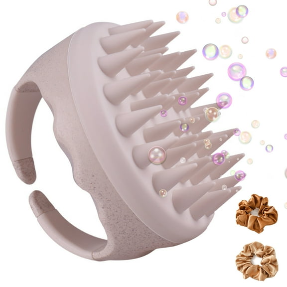 Scalp Massager Shampoo Brush, Hair Scalp Scrubber with Soft Silicone Bristles, Head Scalp Care Hair Brush for Hair Growth, Dandruff and Exfoliate Removal, White