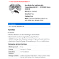thumbnail image 2 of Rear Brake Pad and Rotor Kit - Compatible with 2011 - 2019 GMC Sierra 3500 HD 2012 2013 2014 2015 2016 2017 2018, 2 of 2