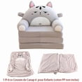 thumbnail image 1 of 2-in-1 Folding Sofa Cushion for Children, Plush Sofa, Cute Chair Cushion for Kids, 1 of 1