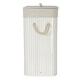 thumbnail image 6 of Household Essentials Bamboo Laundry Hamper with Rope Handles, Lid and Removable Machine Washable Laundry Bag, 19-Gallons, White, 6 of 12