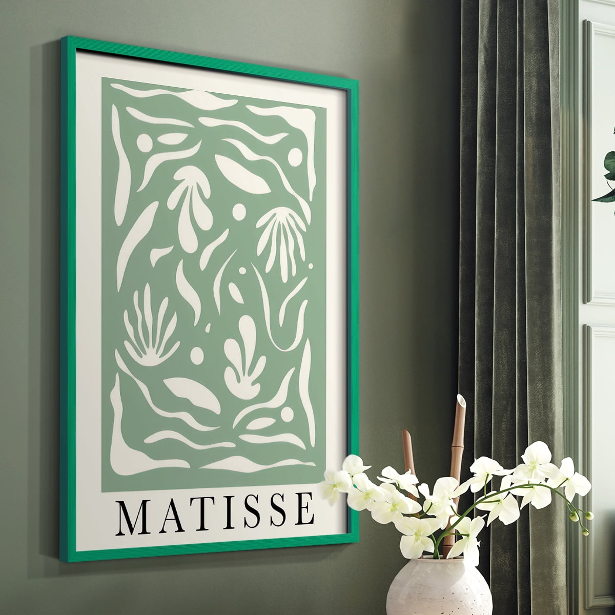 Matisse CLXXXIV Framed Print in Green Solid Wood 11 x 14 Framed Print