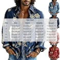 thumbnail image 3 of Men's 70s Retro Floral Long Sleeve Shirt Bohemian Loose Casual Hippie Top Vacation Holiday Travel Blouse, 3 of 5