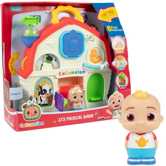 CoComelon JJ's Musical Farm â€“ Interactive Sound & Touch Playset for Kids - Features JJ and His Barn with 8 Fun Features! Musical Toys for Kids, Girls & Boys