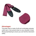 thumbnail image 3 of Guitar Shoulder Straps Belts Guitar Adjustable Strap Red for Guitar Bass Ukulele, 3 of 3