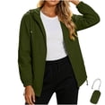 thumbnail image 2 of Drovellove Women's Hooded Raincoat Jacket with Zipper - Lightweight Waterproof Windbreaker for Travel, Hiking, Cycling, Camping| Packable Foldable Outdoor Overcoat with Adjustable Drawstring Hood, 2 of 6