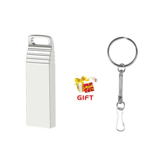 Unidad Flash USB portátil con llavero, pendrive de Metal con logotipo personalizado, capacidad Real, disco U de 64GB, 32GB y 16GB qym unisex