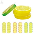 thumbnail image 4 of Gustave 10PCS Fake Lemon Slice Artificial Fruit Simulation Lifelike Model for Home Party Kitchen Wedding Decoration (Yellow), 4 of 7