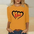 thumbnail image 2 of VKOYWKM Heart Print Shirts for Women Valentines Day T-Shirts 3/4 Sleeve Tops Cute Love Graphic Tees Tops Casual Spring Clothes Loose Fit Crew Neck Valentine Shirt, 2 of 6