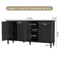 thumbnail image 3 of CBJCBJ 58" Retro Sideboard Buffet Cabinet with Storage, Accent Cabinet for Kitchen, Living Room,Black, 3 of 6