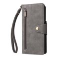thumbnail image 2 of Nalacover For Samsung Galaxy S22+ 5G Zipper Wallet Case,360 Protection Stylish PU Leather Shockproof Magnetic Flip Holder 6 Card Slots and 2 Cash Pockets Cover with Detachable Wrist Strap,Gray, 2 of 15