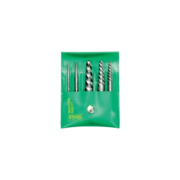 Irwin 53545 Hanson 534/524 Series 16 6Piece Spiral Flute Screw Extractor Set
