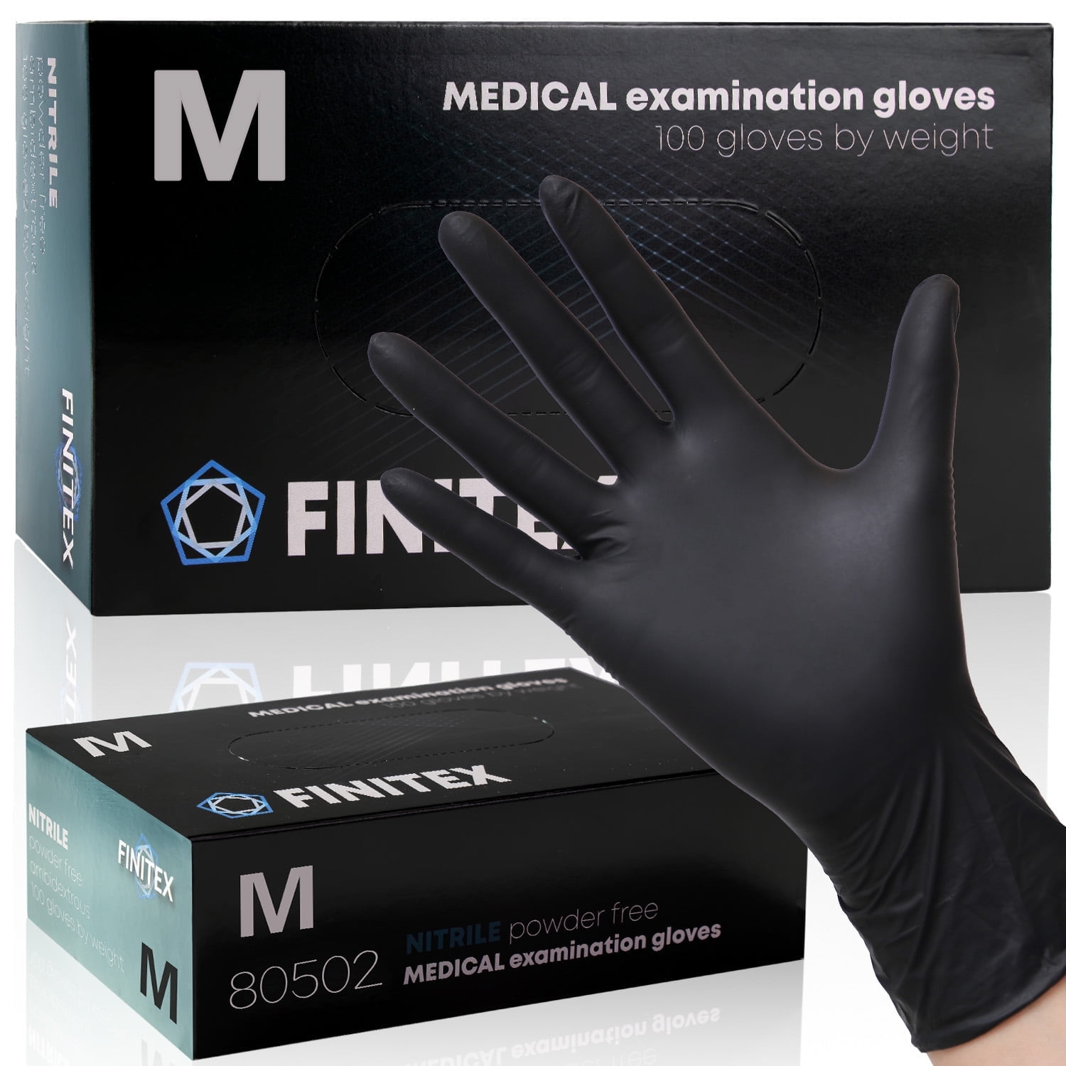 Finecare Latex Gloves 100枚入り×10個セット Finecare Latex Gloves 100枚入り×10個セット