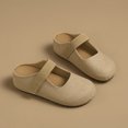 thumbnail image 5 of Gpaecead Women's Knit Mary Jane Mules Wide Round Toe Breathable Elastic Strap Slip On Non Slip Comfort Flats Khaki, 5 of 8